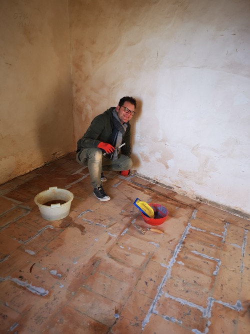 Italian cotto floor restoration