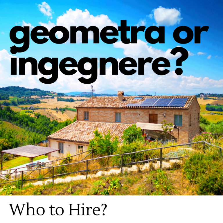 What’s the Difference Between a Geometra and an Ingegnere?